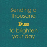 Greeting card sending Dua met well wishes voor positieve vibes en zegeningen